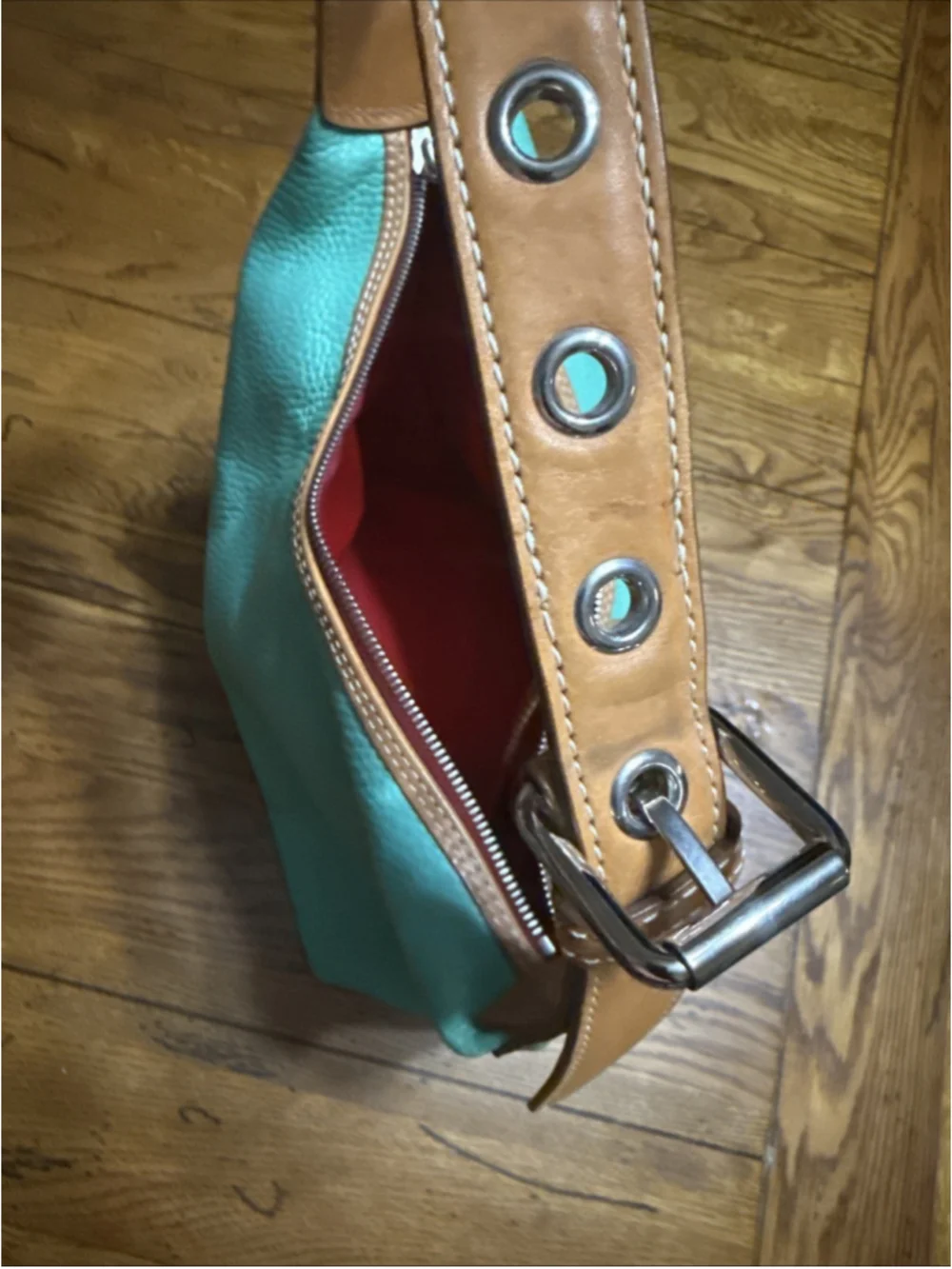 Dooney & Bourke Pebble Grain Paige Sac Hobo Bag in Carribean Green